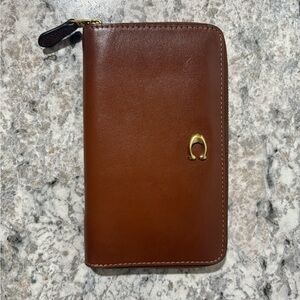 Coach leather zip wallet